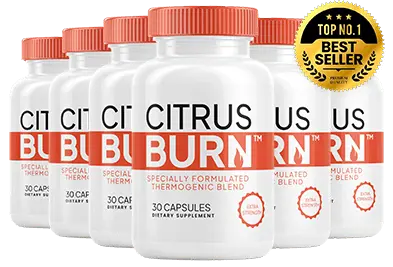 Citrus Burn weight loss supplement bottle with natural metabolism boosting ingredients